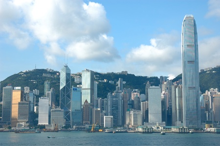 Skyline of Hong Kong cityscapeのeditorial素材