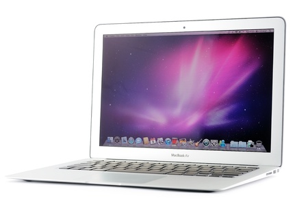 13-inch MacBook Air in isolated white backgroundのeditorial素材