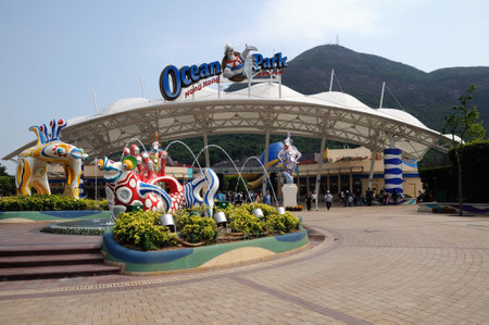 Main entrance of Ocean Park Hong Kongのeditorial素材