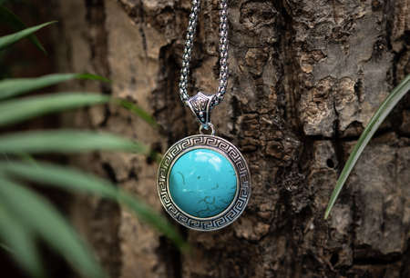 image of beautiful blue pendantの写真素材