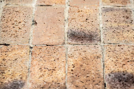 Texture of a stone wall. Old castle stone wall texture background. Stone wall as a background or texture. Part of a stone wall, for background or texture.の写真素材