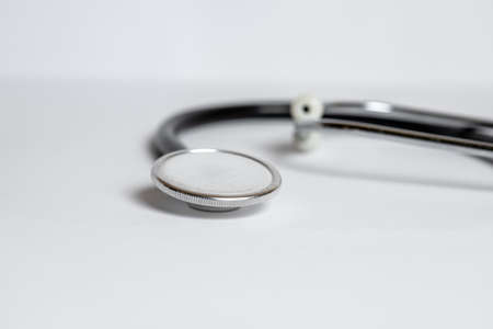 Medical stethoscope on a white background. Medical equipment. Medical healthcare.の写真素材