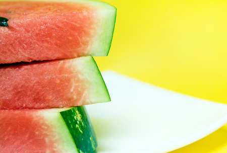 Fresh slices of watermelon.の写真素材