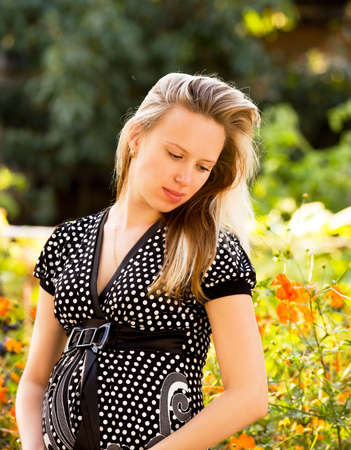 Beautiful pregnant girlの写真素材