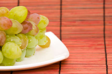 Grape on plateの写真素材