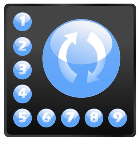 Number icons. Vector set.のイラスト素材