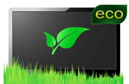 Eco monitorのイラスト素材