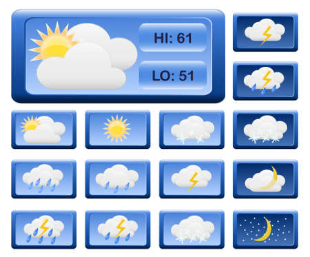 Icons for weather report. のイラスト素材