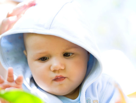 Sweet baby in the park