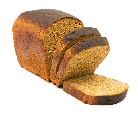 isolated bread on white background の写真素材