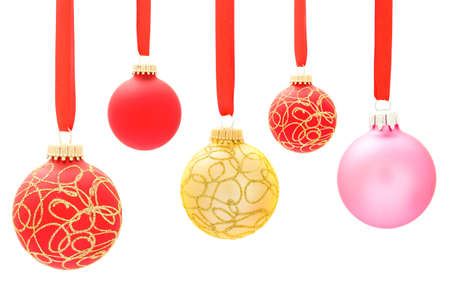 Christmas balls isolated on the backgroundの写真素材