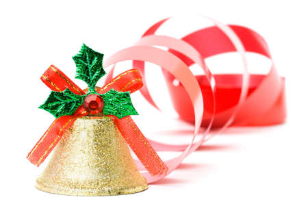 Christmas bell isolated on the backgroundの写真素材