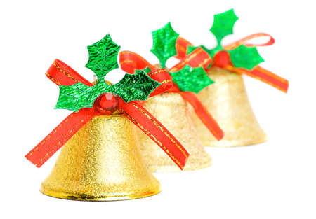 Christmas bell isolated on the backgroundの写真素材