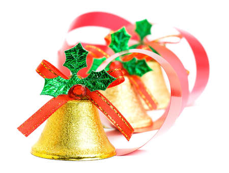 Christmas bell isolated on the backgroundの写真素材