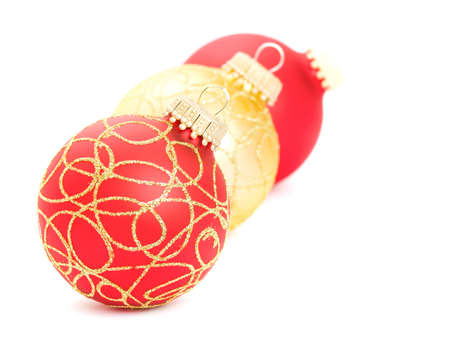 Christmas balls isolated on the backgroundの写真素材