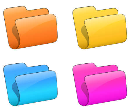 Color file folder.のイラスト素材
