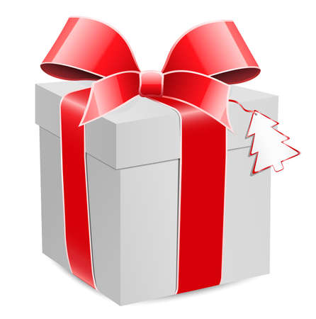 Gift box with red bowのイラスト素材