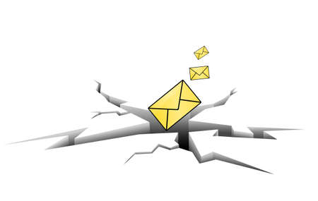 Mail fallingのイラスト素材