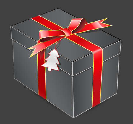 Gift box with red bowのイラスト素材