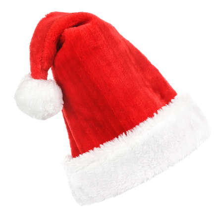  Santa red hat isolated in white background の写真素材