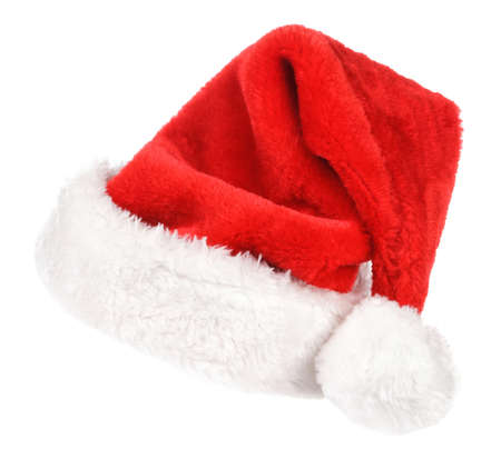  Santa red hat isolated in white background の写真素材