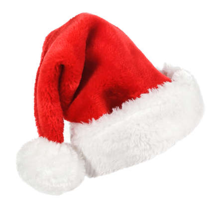  Santa red hat isolated in white background の写真素材