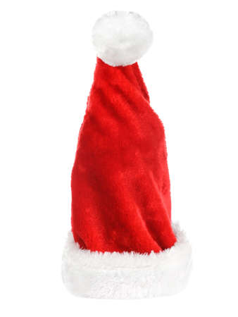  Santa red hat isolated in white background の写真素材