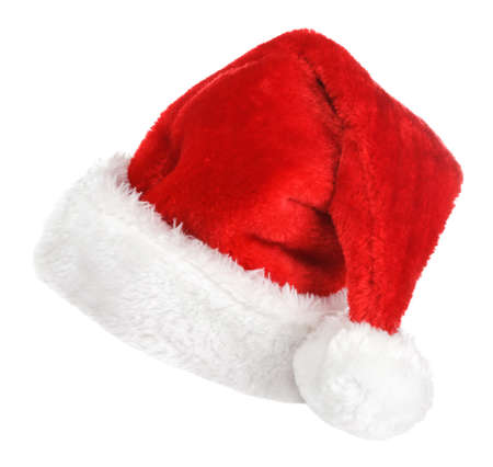  Santa red hat isolated in white background の写真素材