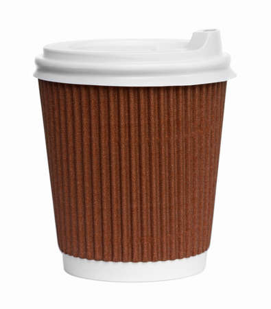 Paper Coffe Cup on whiteの写真素材