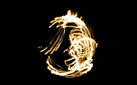 Abstract Drawing, burning figure