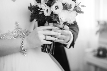 Pretty wedding couple の写真素材