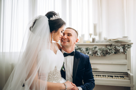 Pretty wedding couple の写真素材