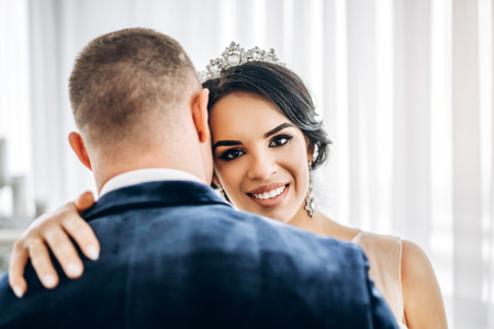 Pretty wedding couple の写真素材