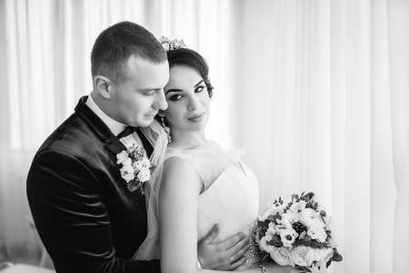 Pretty wedding couple の写真素材