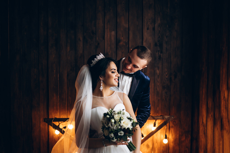 Pretty wedding couple の写真素材