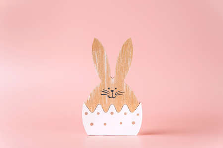 Creative photo of easter eggs on colorful backgroundの写真素材