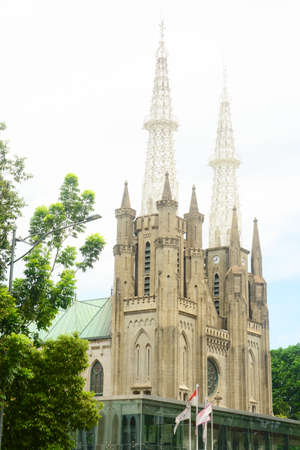 Jakarta Cathedral is a Roman Catholic cathedral in Jakarta, Indonesia, which is also the seat of the Roman Catholic Archbishop of Jakarta, currently Archbishop Ignatius Suharyo Hardjoatmodjo.の写真素材