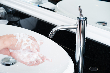 Washing handの写真素材