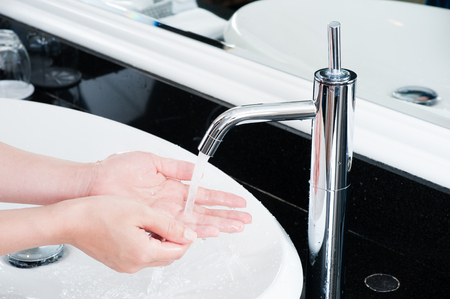Washing handの写真素材