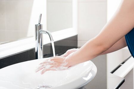 Washing handの写真素材