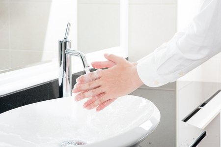 Washing handの写真素材