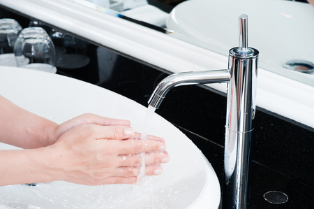 Washing handの写真素材