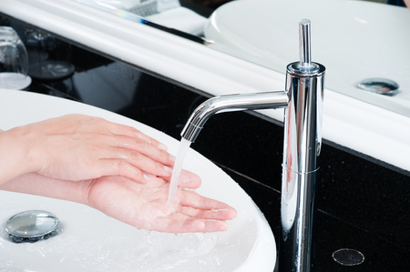 Washing handの写真素材