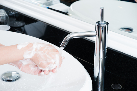 Washing handの写真素材