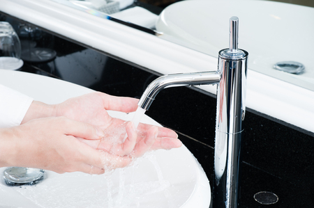 Washing handの写真素材