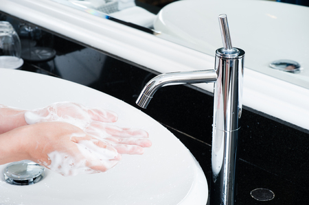 Washing handの写真素材