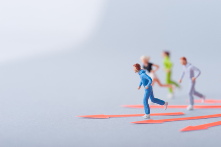 running people, miniatureの写真素材