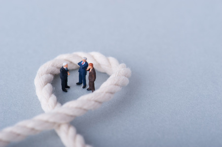 Tangled rope, businessmanの写真素材