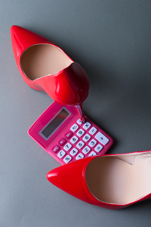 Red high heelsの写真素材