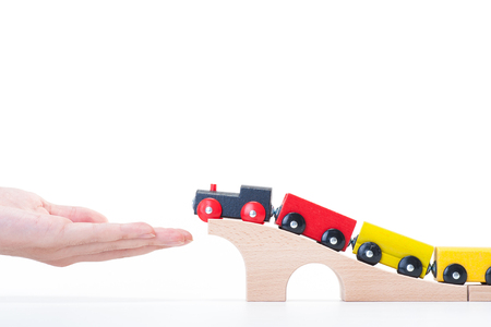 Toy trainsの写真素材